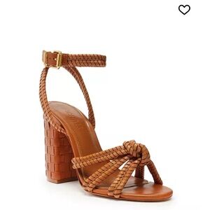 Braided Tan Heeled Sandals